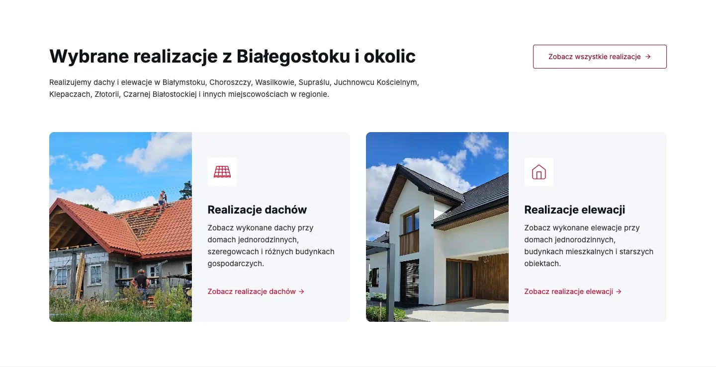 ARKADA — dachy i elewacje 7 ARKADA — dachy i elewacje — Wybrane realizacje z Białegostoku i okolic