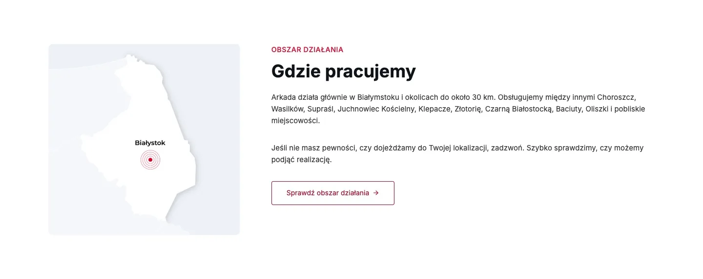 ARKADA — dachy i elewacje 9 ARKADA — dachy i elewacje — Gdzie pracujemy