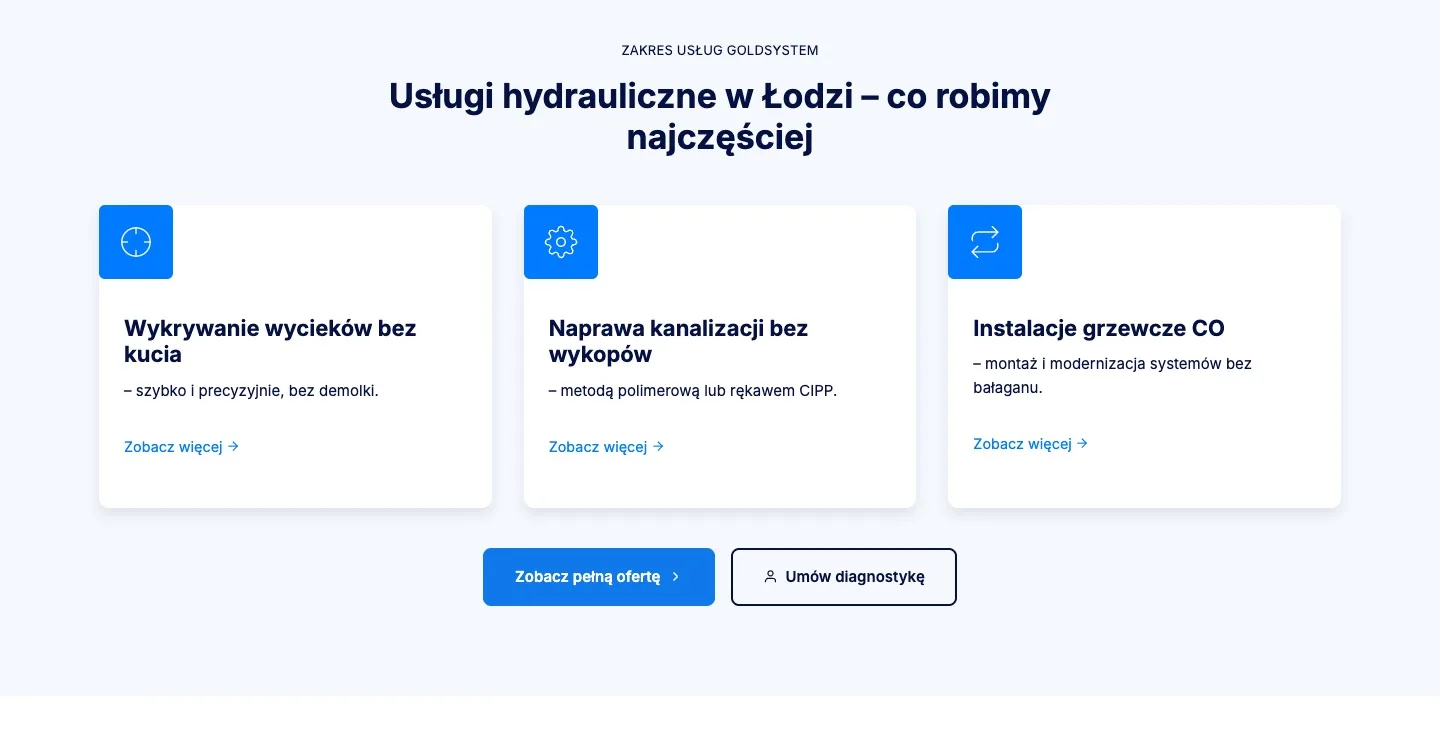 GOLD-SYSTEM 3 GOLD-SYSTEM — Usługi hydrauliczne w Łodzi – co robimy najczęściej