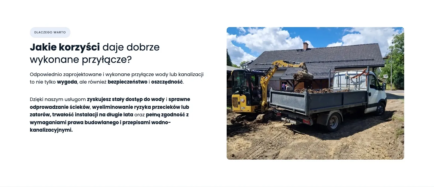 Instalatorstwo Radomski — przyłącza wody 5 Instalatorstwo Radomski — przyłącza wody — Jakie korzyści daje dobrze wykonane przyłącze?