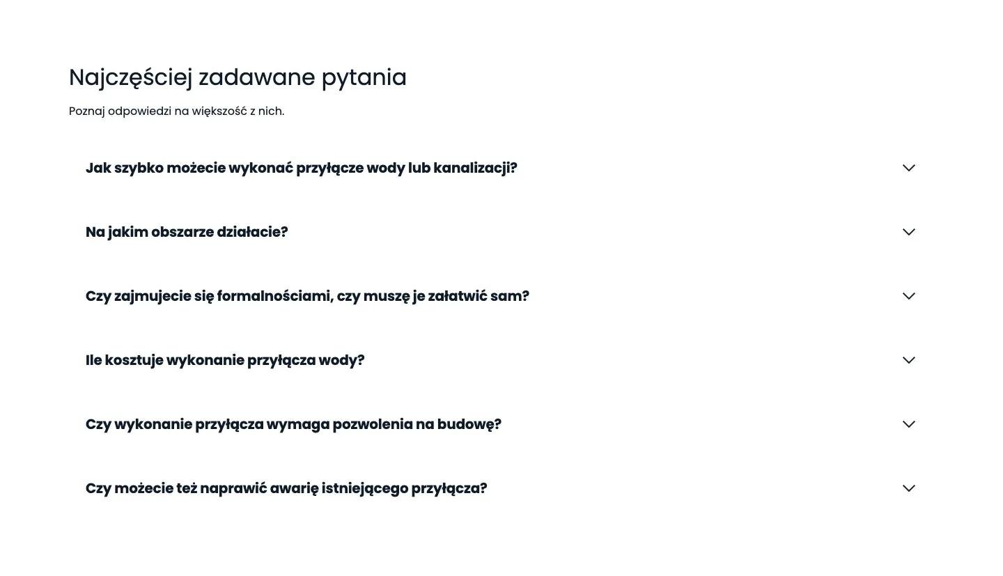 Instalatorstwo Radomski — przyłącza wody 8 Instalatorstwo Radomski — przyłącza wody — Najczęściej zadawane pytania