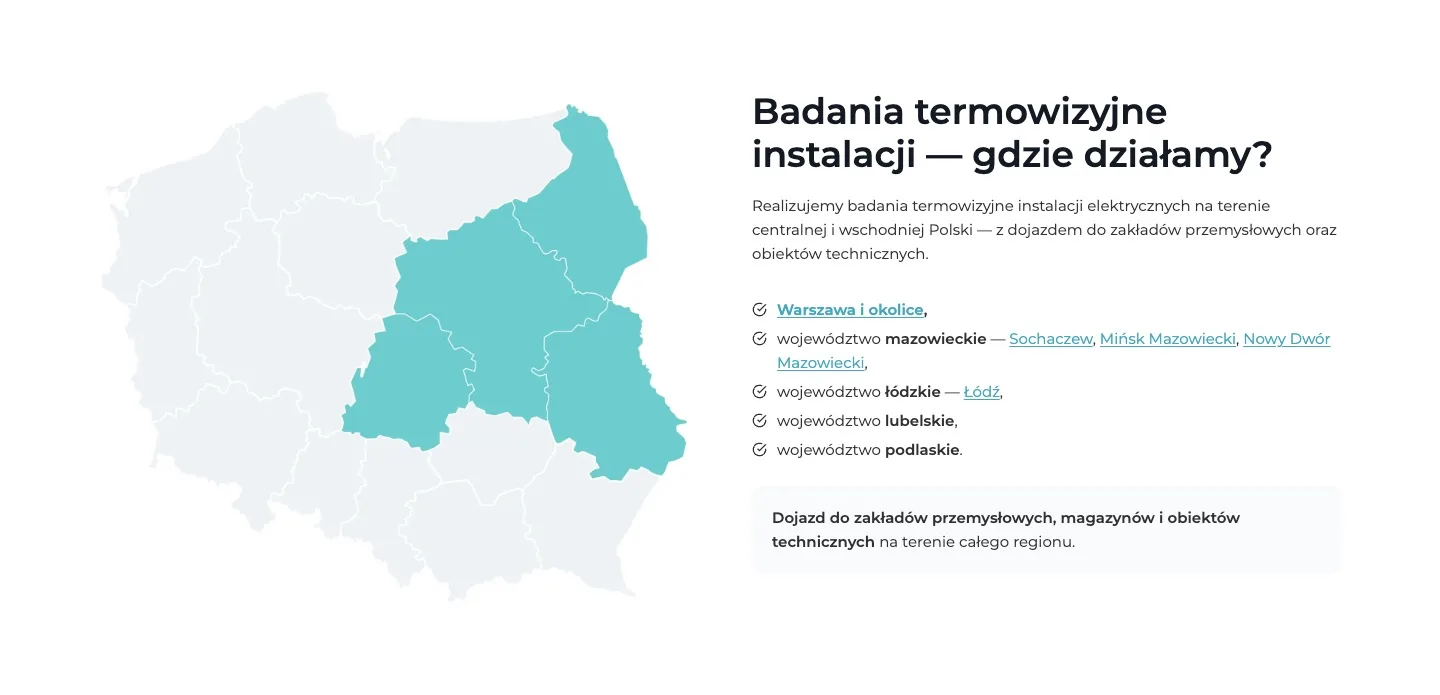 DEPAR — termowizja instalacji — Badania termowizyjne instalacji — gdzie działamy?